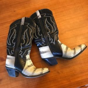 Vintage Snakeskin Cowboy Boots